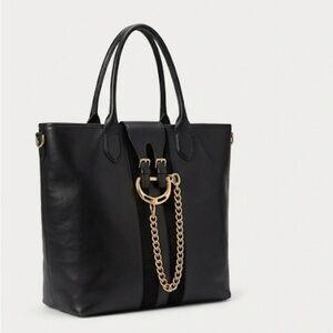 Rare to find - Ralph Lauren purple collection leather and suede equestrian tote